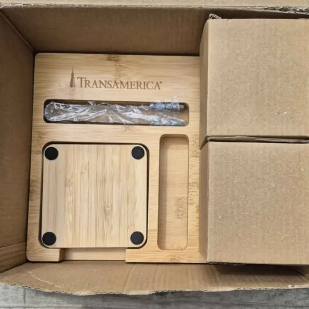 Collins Whiskey Set with Bamboo Base - New